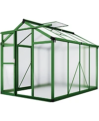 gaomon Walk-In house, Polycarbonate Panels, Adjustable Roof Vent & Sliding Door, Aluminum Frame, Garden & Patio