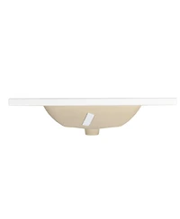 Sillysis 27.8" Rectangular Ceramic Bathroom Sink, Modern Vessel Basin with Overflow for Vanity Cabinet
