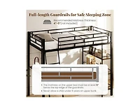 Slickblue Twin-Size Loft Bed with Desk, Shelves, and Study Space