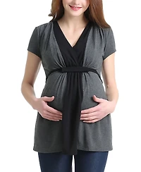 kimi + kai Maternity Colorblock Nursing Top