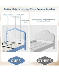 gaomon Full Led Upholstered Bed Frame Storage Drawer Velvet Platform No Box Spring Wooden Slats Easy Assembly