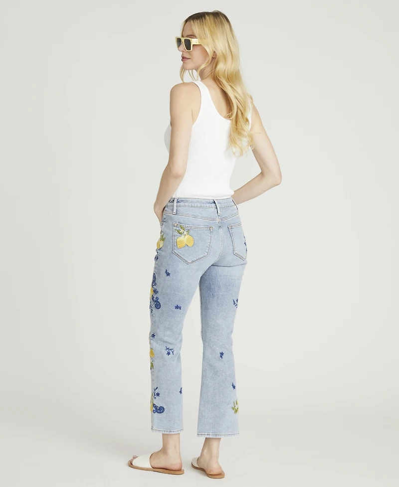 Driftwood Women's Mid-Rise Embroidered Jeans