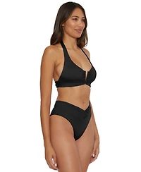 Becca Women's V-Neck Halter Swim Top