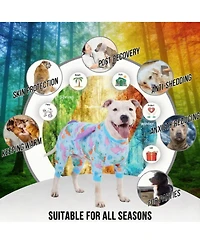 Aronkl Cotton Polyester Calming Dog Onesie for All Seasons - Stress Relief, Comfort