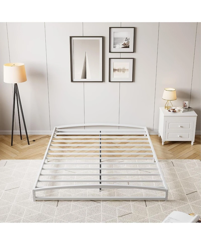 gaomon Full Low Bed Frame 6 Inch Heavy Duty Metal Platform Mattress Foundation Noise-Free No Box Spring Easy Assembly