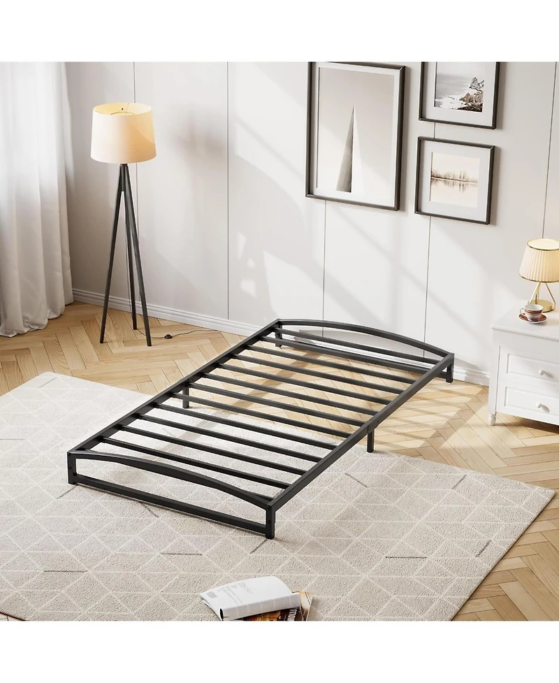 gaomon Low Profile Metal Platform Bed Frame- 6 Inch Heavy Duty- Mattress Foundation- Noise-Free- No Box Spring Needed- Easy Assembly