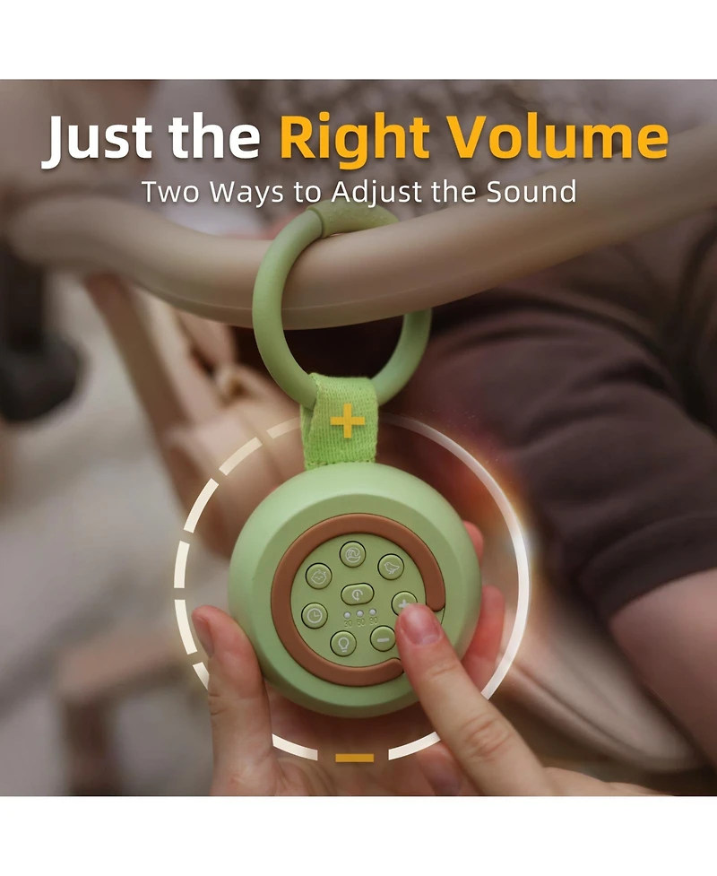 Alilo Pocket Soother Portable Baby Sound Machine – White Noise, Soothing Sounds and Nightlight
