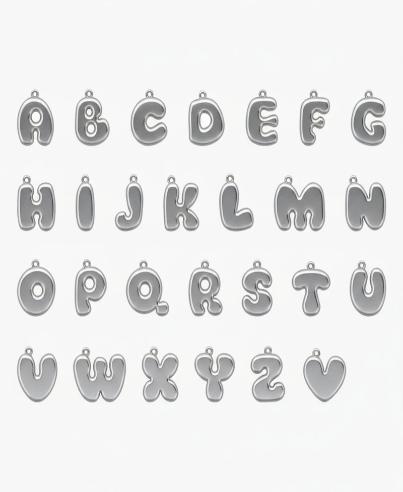 Oak & Luna Bubble Up Initial Necklace - Sterling Silver