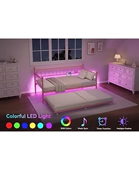 gaomon Metal Twin Bed Frame-Sturdy for Living Room Guest Room Apartment Small Spaces-No Box Spring Needed