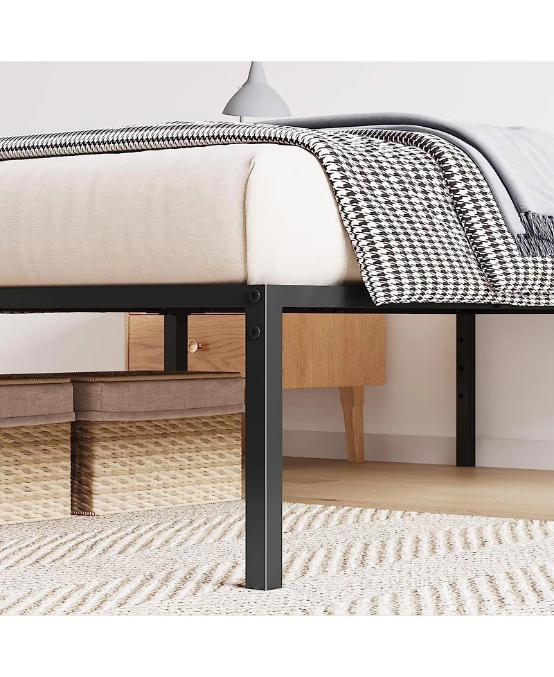 gaomon 12 Inch Full Metal Platform Bed Noise Free Steel Slats Heavy Duty Storage 1000 Lbs No Box Spring