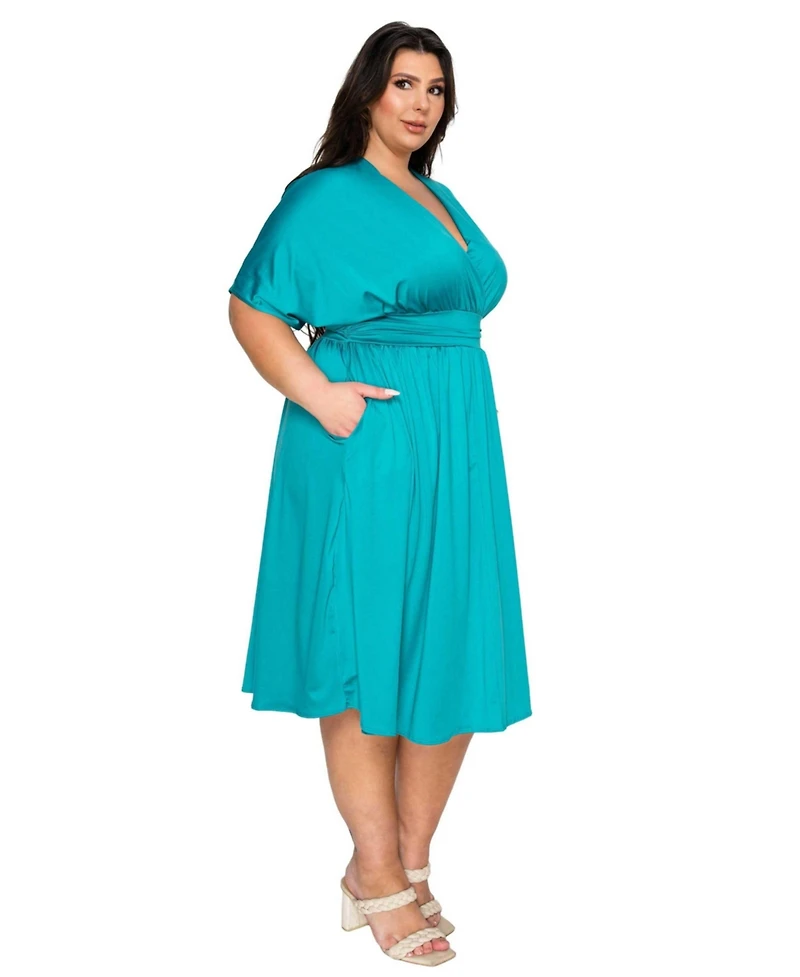 L I V D Plus Cyra Empire Midi Dress