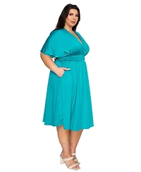 L I V D Plus Cyra Empire Midi Dress