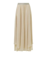 Leem Women's Elasticated Waist Asymmetric Skirt