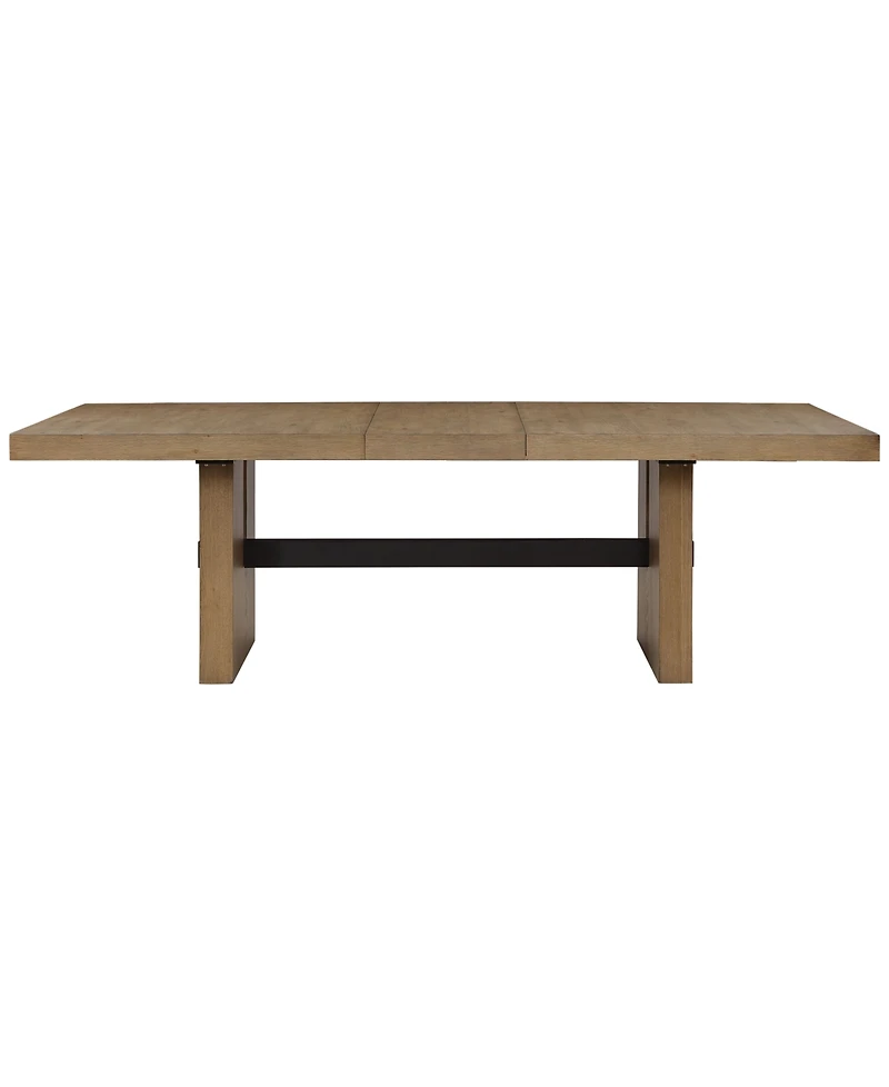 Macai 7-Pc. Wood Dining Set (Rectangular Table + 6 Upholstered Side Chairs)