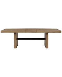 Macai 7-Pc. Wood Dining Set (Rectangular Table + 6 Upholstered Side Chairs)