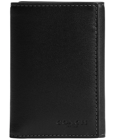 Coach Men's Tri-Fold Leather Wallet