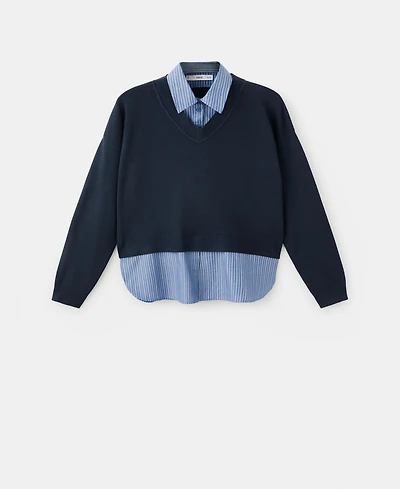 Mango Women's Combined Shirt Sweater