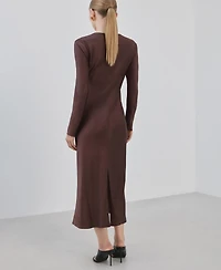 Mango Women's Long Flared Dress