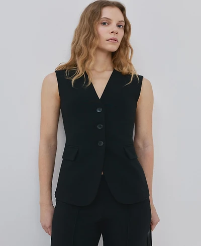 Mango Women's Fitted Suit Waistcoat