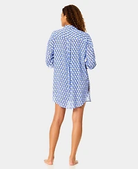 Anne Cole Women's Tail Button-Down Printed Swim Shirt