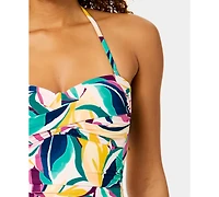 Anne Cole Women's Twist-Front Bandeau Strapless Tankini Top