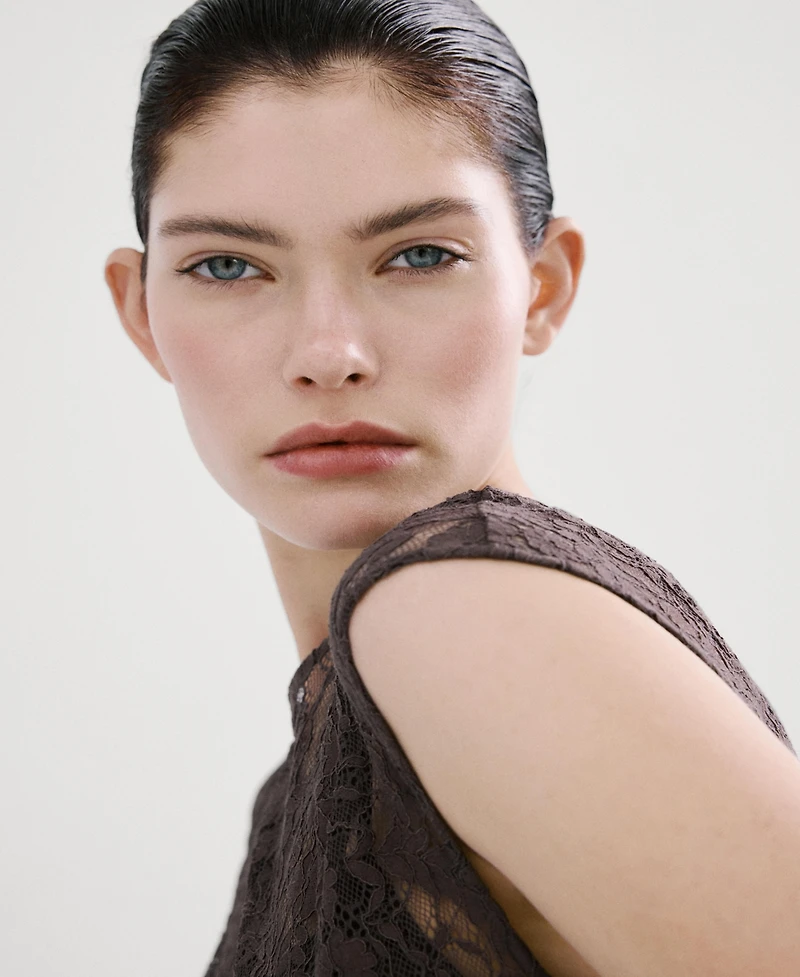 Mango Women's Combined Lace Dress