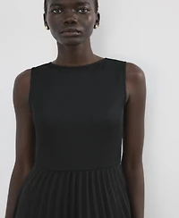 Mango Women's Pleated Long Dress