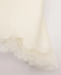 Mango Women's Asymmetric Satin Lace Top