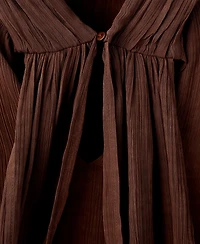 Mango Women's Ruffled High-Neck Blouse