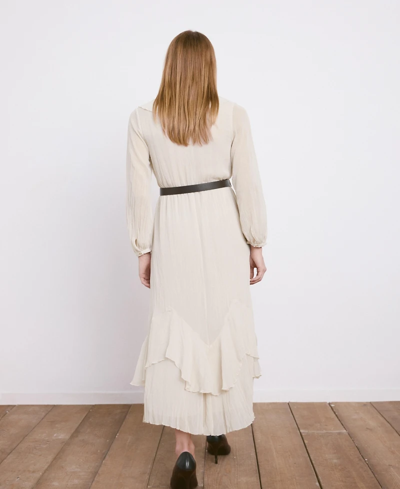 Mango Women's Long Ruffled Dress