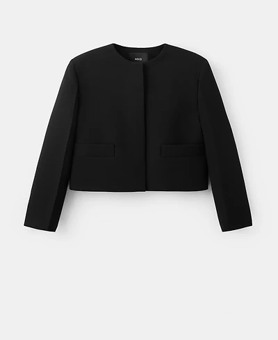 Mango Women's Crop Suit Blazer