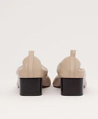 Mango Women's Block Heel Ballerina Shoes