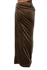 Jluxlabel Women's Velvet And Lace Maxi Skirt
