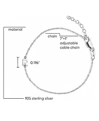 Oak & Luna Inez Initial Bracelet/Anklet