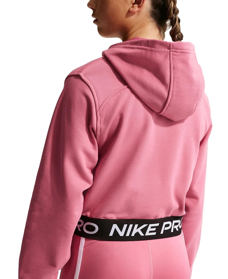 Nike Big Girls Pro Fleece Dri-fit Full-Zip Hoodie