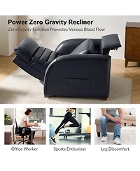 Bernhard Modern Dual Motor Genuine Leather Power Zero Gravity Recliner