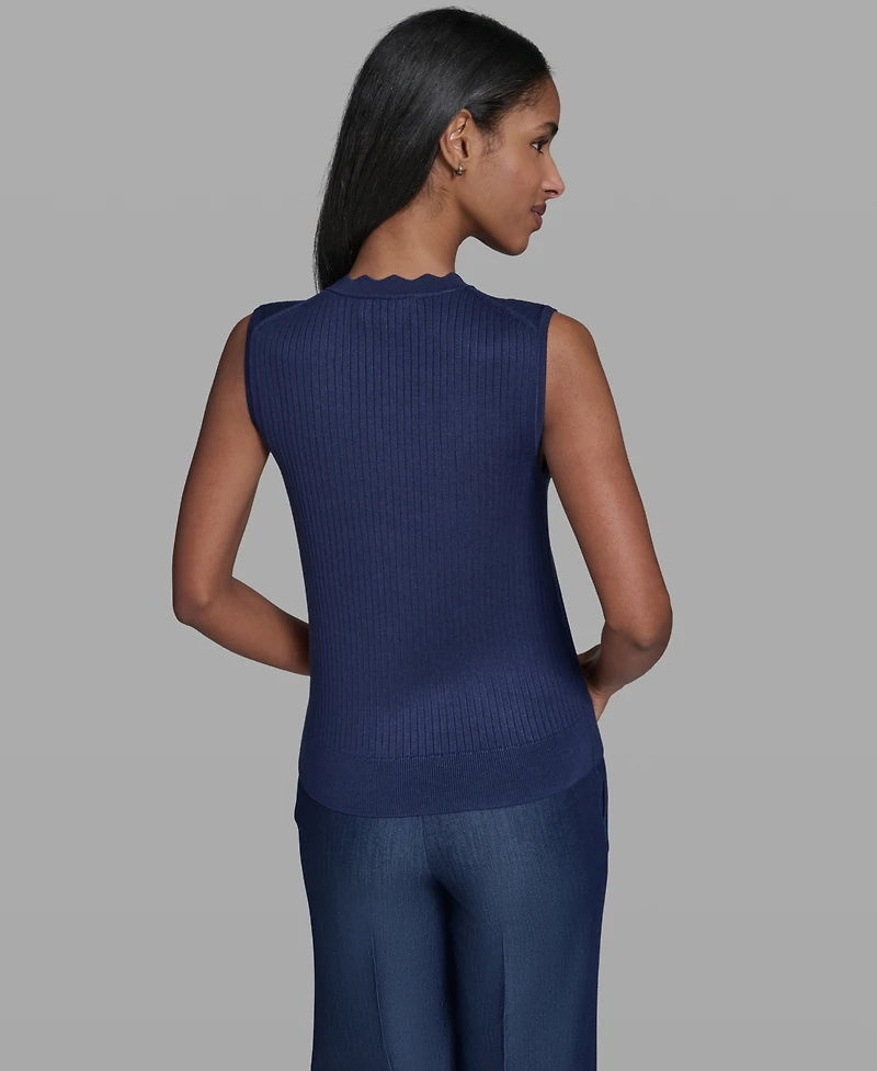 Karl Lagerfeld Paris Women's Crew Neck Knit Top