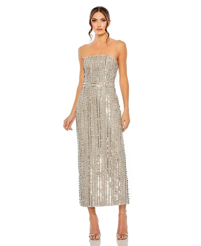 Mac Duggal Women's Embellished Strapless Column Dress