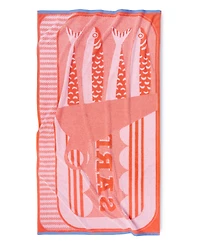 The Beach House Sardine Print Cotton Beach Towel, 40" x 70"