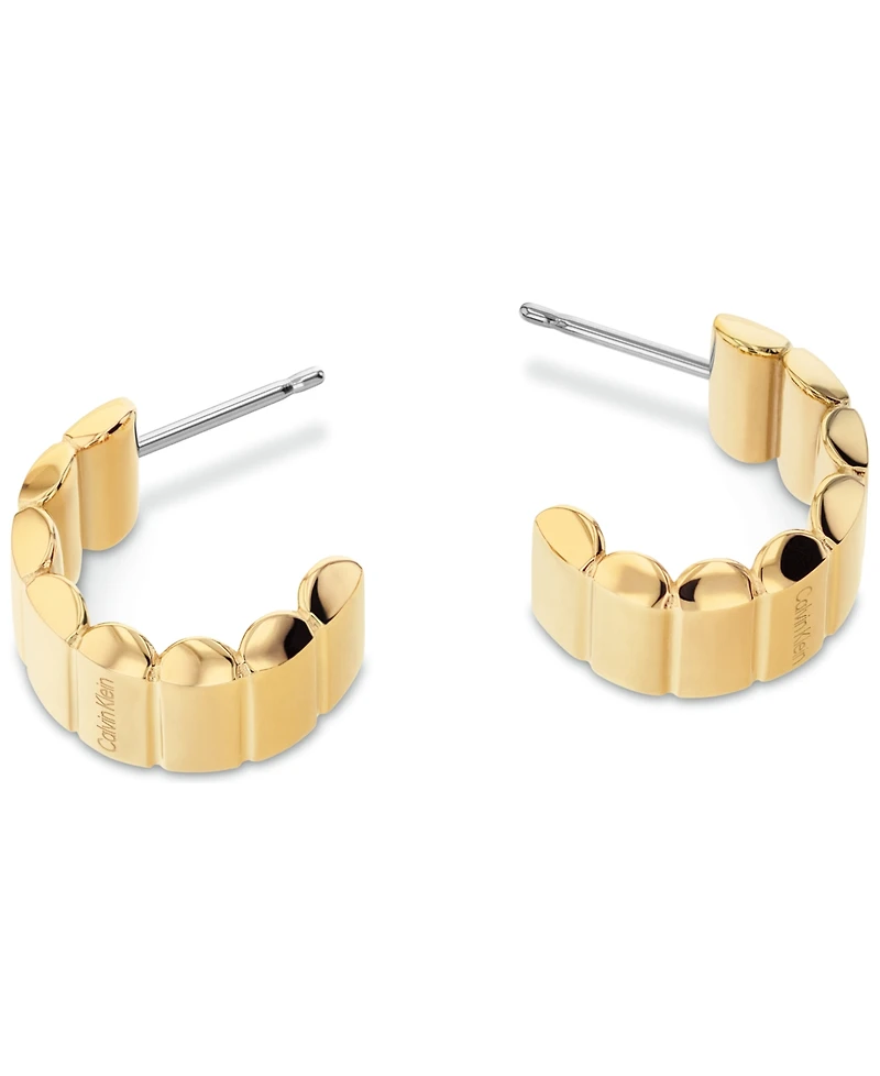 Calvin Klein Women's Modern Repetition Gold Tone Stainless Steel Earrings