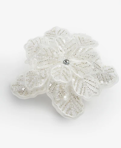 Holiday Lane Iced Delight Floral with Sequins Clip Ornament, Macy's Exclusive