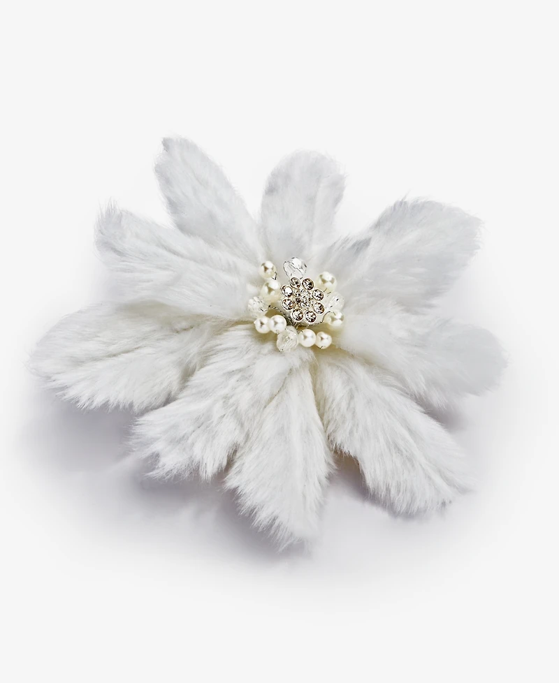 Holiday Lane Iced Delight Soft Poinsettia Clip Ornament, Macy's Exclusive