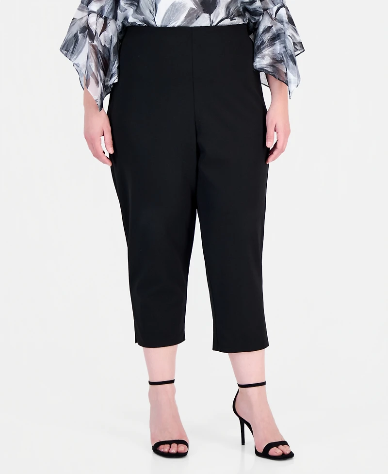 Alex Evenings Plus Cropped Slim Fit Pants