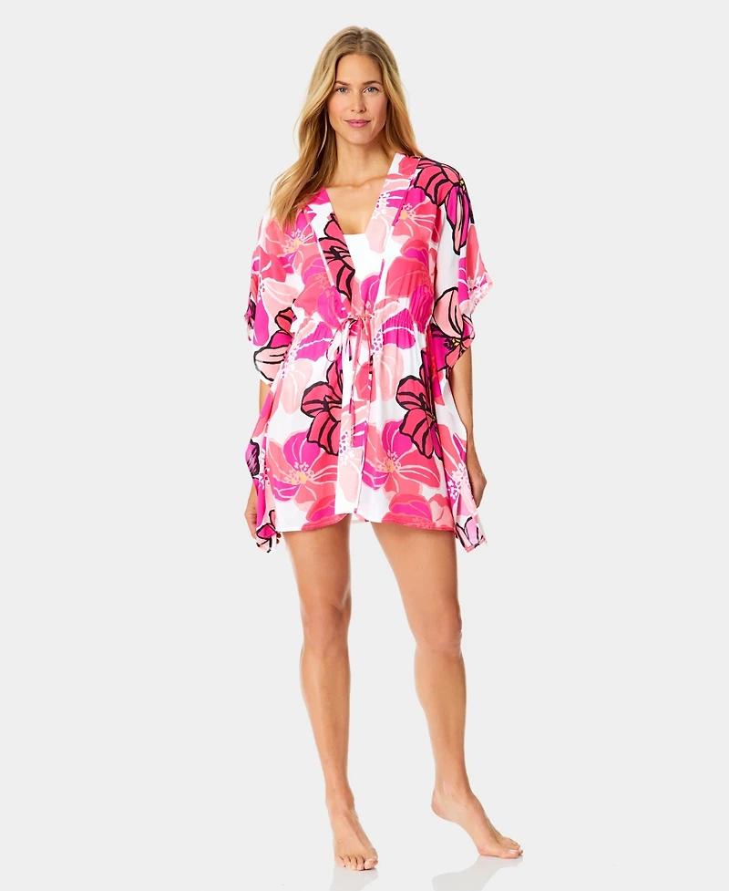 Anne Cole Women's Tie-Front Kaftan Swim Cover Up