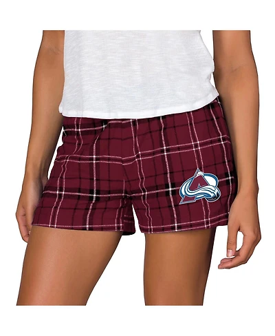 Concepts Sport Women's Burgundy/Black Colorado Avalanche Ultimate Flannel Shorts