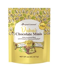 Original Gourmet Dubai Milk Chocolate Minis Bars Bag, 6 Pack with 15-Pc.