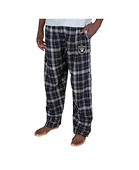 Concepts Sport Men's Black Las Vegas Raiders Ultimate Plaid Flannel Pants
