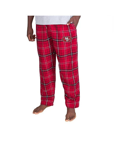 Concepts Sport Men's Scarlet San Francisco 49ers Ultimate Plaid Flannel Pants