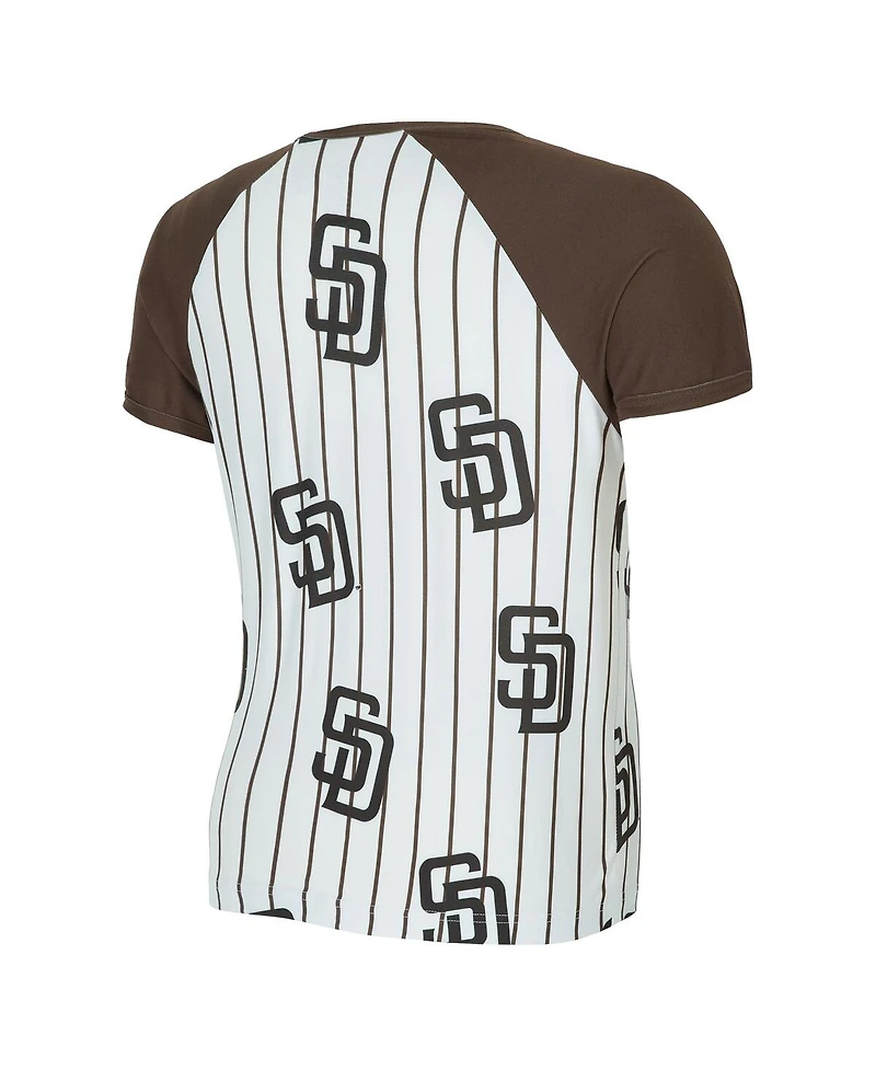 Concepts Sport Women's White San Diego Padres Outbound Pinstripe Raglan Top