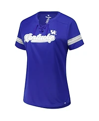 Fanatics Women's Royal Kentucky Wildcats Plus Overtime Readiness Lace-Up T-Shirt